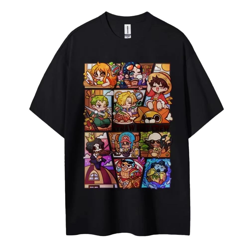 

2026ONE PIECE Animation Derivatives Printed Short Sleeve TShirt Unisexs and Comfortable summer loose Unisexs Tshirt S