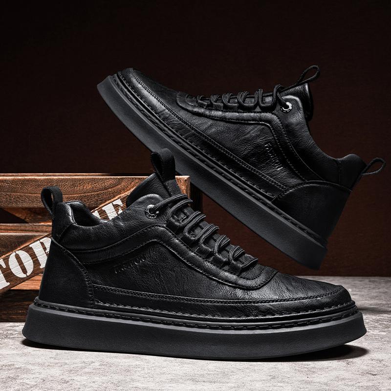 Fashion High Quality Casual Leather Men Outdoor Oxford Boots New Handmade Flat Designer Retro Boots Comfy Antiskid Walking Driving Shoes