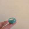 Kladdig harts geometrisk oval ring enkel och fashionabel personlig pekfingerring mångsidig nisch exklusiva smycken
