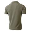 Men's Summer Ice Silk Mesh Short Sleeve Polo Shirt Buttonless Design Breathable Lightweight Casual Top