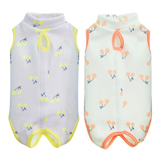Yousheng Pet Surgery Recovery Suit Cute Pattern Prevent Bite/Lick Milk Fiber Fabric Thicken Pet Dog Cat Neutering Suit for Home