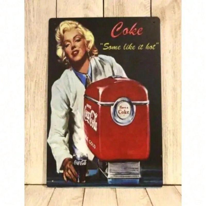 

Vintage Metal Tin Sign Pinup Girl Wall Art Home Bar Garage Decor