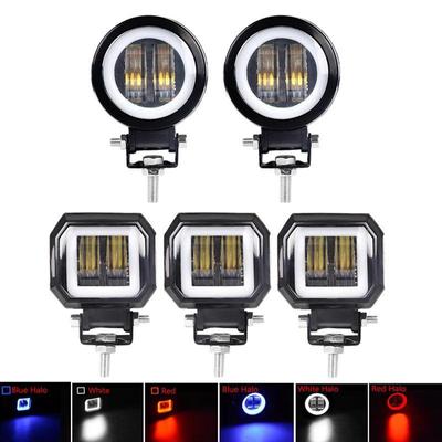 20W LED Motorcycle Work Light with Fog Light and Angel Eye Spotlight