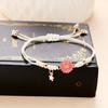 Braccialetti Semplici Girasole per Donna Intrecciati a Mano Moda Colorati Margherita Braccialetto Regolabile Amicizia Buona Fortuna Gioielli Regalo