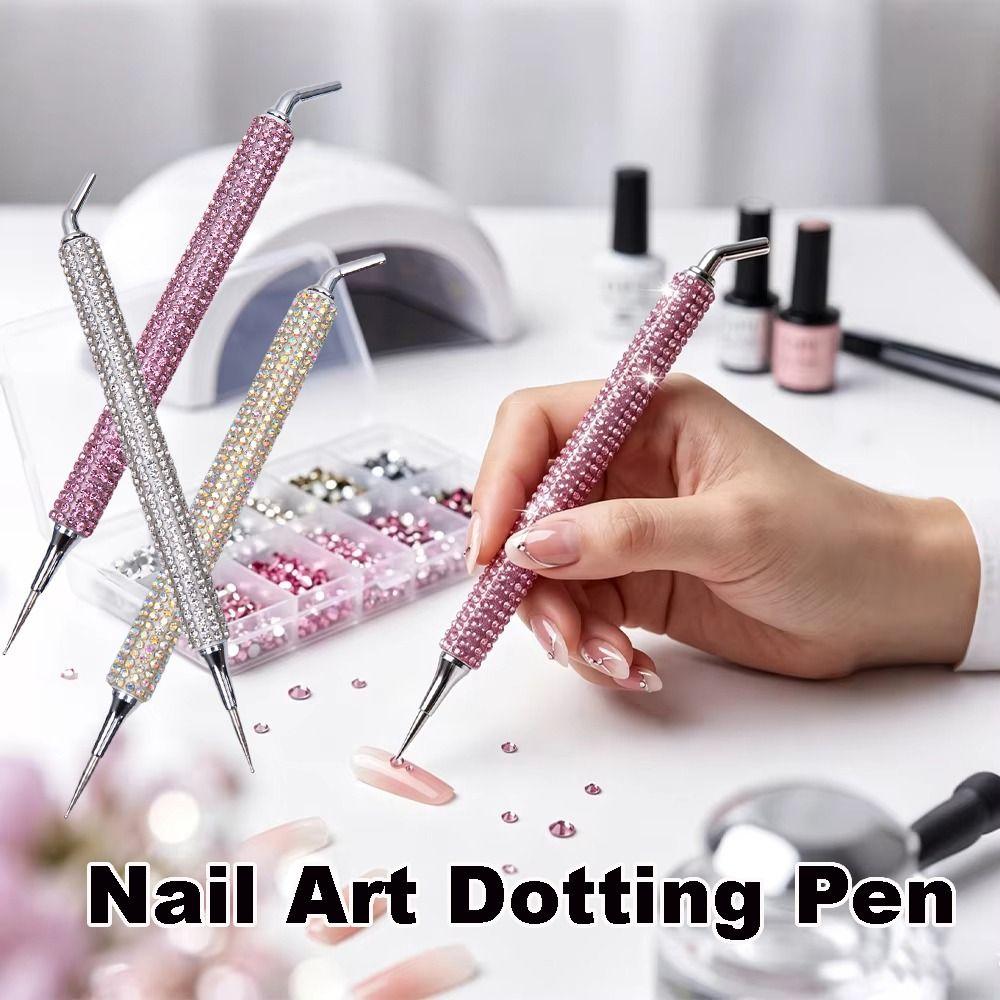 Dual-ended Nail Art Dotting Tool DIY Manicure Nail Decoration Tool For Nail Charms Gems