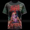 Heavy Metal Rock Band Death 3D gedrucktes T-Shirt Herren und Damen Mode Straße Amerikanischer Retro Hip-Hop Kurzarm Top