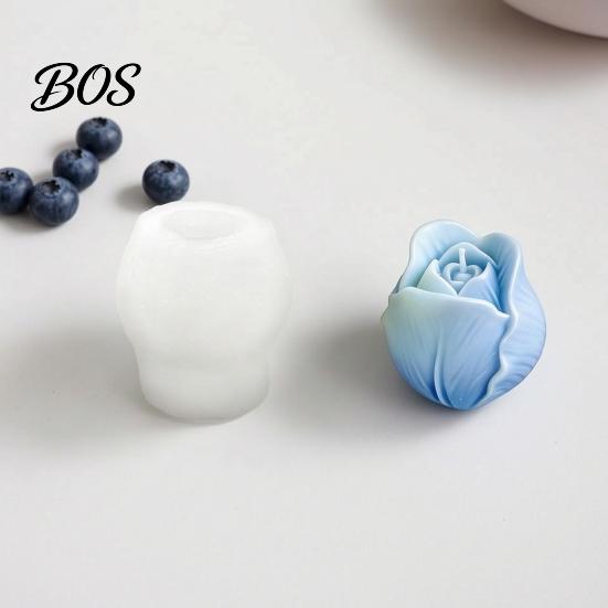 Silicone Flower Mold Tulip Mold, 3D Floral Candle Making for Soap Fondant Chocolate Wax Resin Craft, Baking Cake Decorating Rose