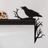 Decorations For Door Corner Door Corner Sign Metal Crow Door Topper Door Ornament Welcome Sign Elegant Waterproof Home Wall
