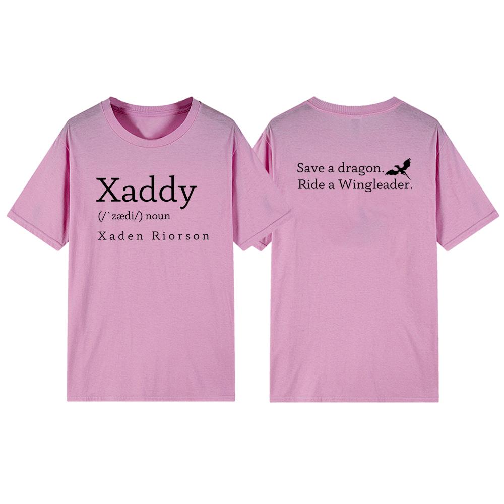Xaddy T Shirt Xaden Fourth Wing Iron Flame TShirt Xaden Basgiath War College Tshirt Unisex Short Sleeve Tee Graphic T Shirts