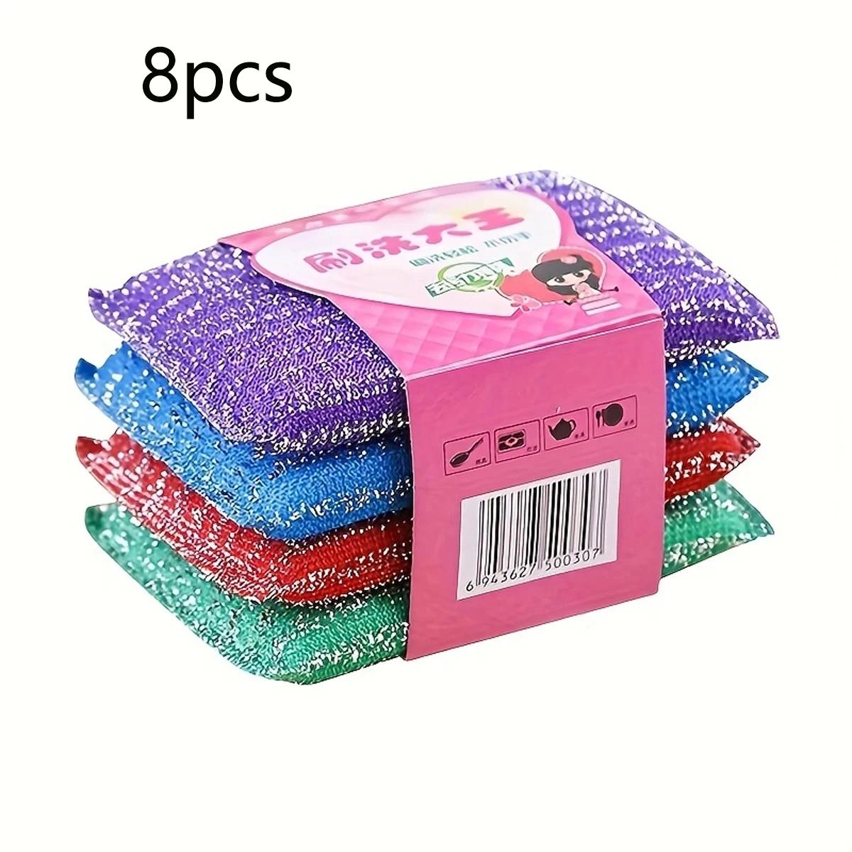 

8pcs-Double-sided Kitchen Dishwashing Sponge Household Cleaning Sponge Wipe Scouring Pad Cleaning Supplies Cleaning Tool