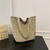 Large Capacity Canvas Trend Versatile Style Bag Fashion Leisure Women's Shoulder Bags Concise Sewing Thread Tote Bags