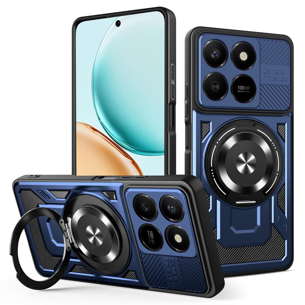 Magnetic Case For Honor 400 Smart 5G / 400 Smart 4G / X7d 4G / X7d 5G Rotating Kickstand TPU + PC Phone Cover