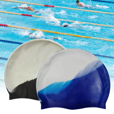 Silicone Swim Caps for Women Men Waterproof Soft Bathing Cap Swimming Hat Easy To Put On and Off for Long Short Hair