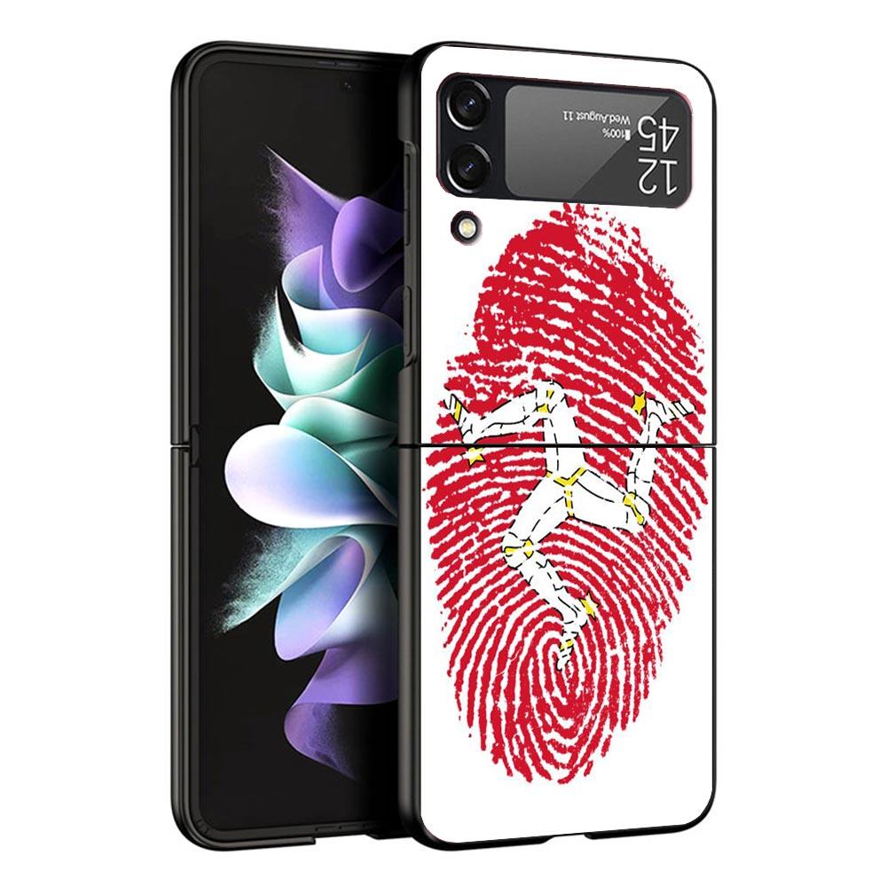 Isle of Man Coat of Arms Case For Samsung Galaxy Z Flip 7 6 5 4 3 z Flip7 Flip6 Flip5 Flip4 5G Phone Cover Flip3 Folding Coque