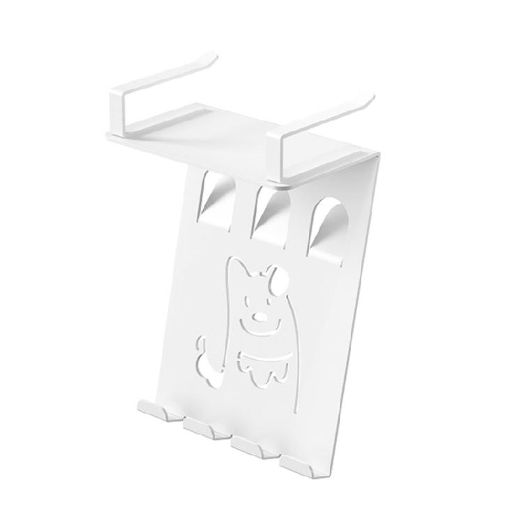 

No Drill Wall Mount Holder Kitchen Bathroom Phone Carbon Steel белый