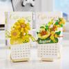 Kreativer Kalender Blumen Bausteine Mikrosteine Lernspielzeug Für Kinder Geschenke Schreibtisch Dekoration