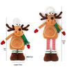 Pink Sequin Snowman Plush Toy: Retractable Christmas Decoration for Windows