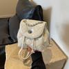Petit Sac à Dos Coréen Décontracté à Chaîne Maille Diamant, Nouveau Sac Bandoulière Croisée Monochambre Élégant, Tendance Sac de Voyage