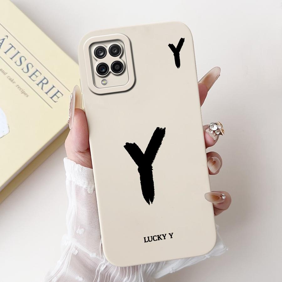Für Samsung Galaxy A12 M12 F12 Hülle für A125F Weiches Silikon Hülle Buchstabe Bemalt Stoßfest Fundas für SamsungA12 M 12 Abdeckung