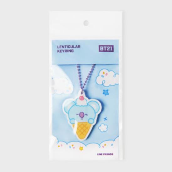 BT21 Klíčenka s lentikulární edicí v cloudu