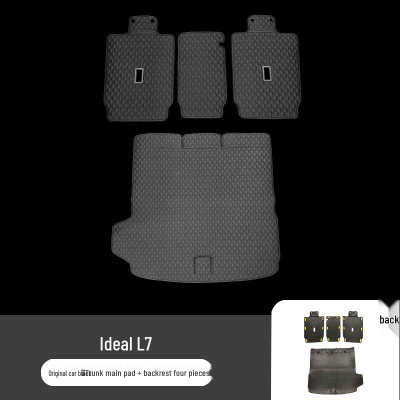 Ideal L7 Bagaj Paspası: Araba İçi için Tam Çevre Arka Bagaj Paspası, Orijinal Araba Rengine Uygun