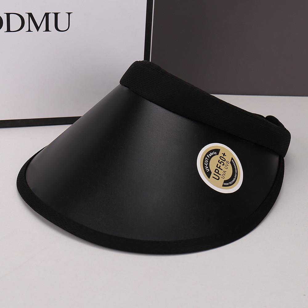 Summer Womens Black Vinyl Open Top Hat With Wide Brim For Sun Protection Sunhat For Outdoors