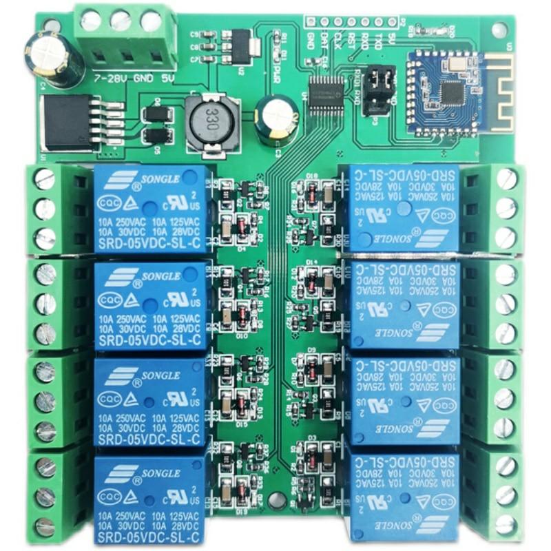 8-Channel Bluetooth 5.0 Relay BLE Bluetooth Phone APP Remote Switch