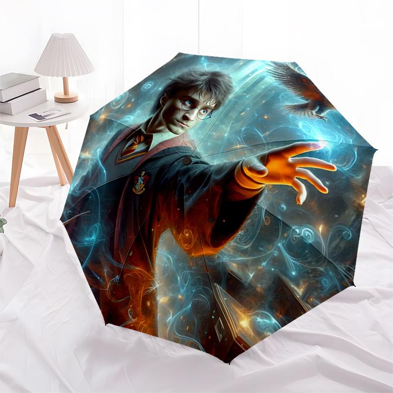 1PC Harry Potter Automatic Folding Umbrella | Vibrant Motif & Compact Design for Everyoneyy250930064