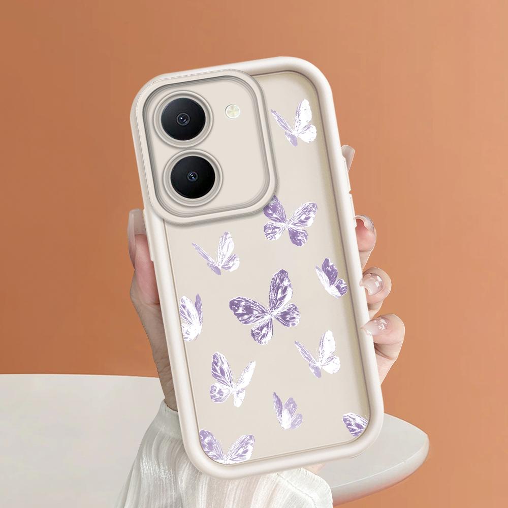 Soft Silicone Square Ladders Cartoon Pattern Full Cover Camera Protection Shockproof Case for iPhone Infinix Tecno Vivo