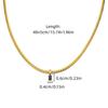 Collana geometrica a catena rotonda a maglia snake con perline in acciaio inossidabile placcato oro 18 carati per donna