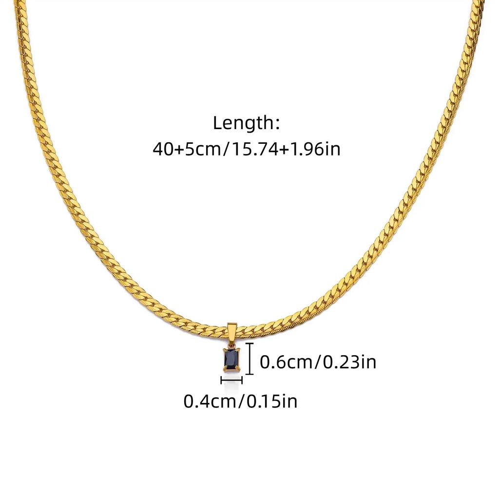 Collana geometrica a catena rotonda a maglia snake con perline in acciaio inossidabile placcato oro 18 carati per donna