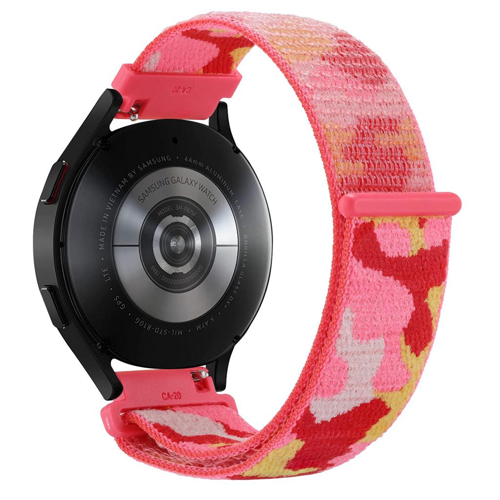 For Samsung Galaxy Watch3 45mm/Huawei Watch GT 3 Pro 46mm Watch Band 22mm Camouflage Nylon Adjustable Loop Wrist Strap