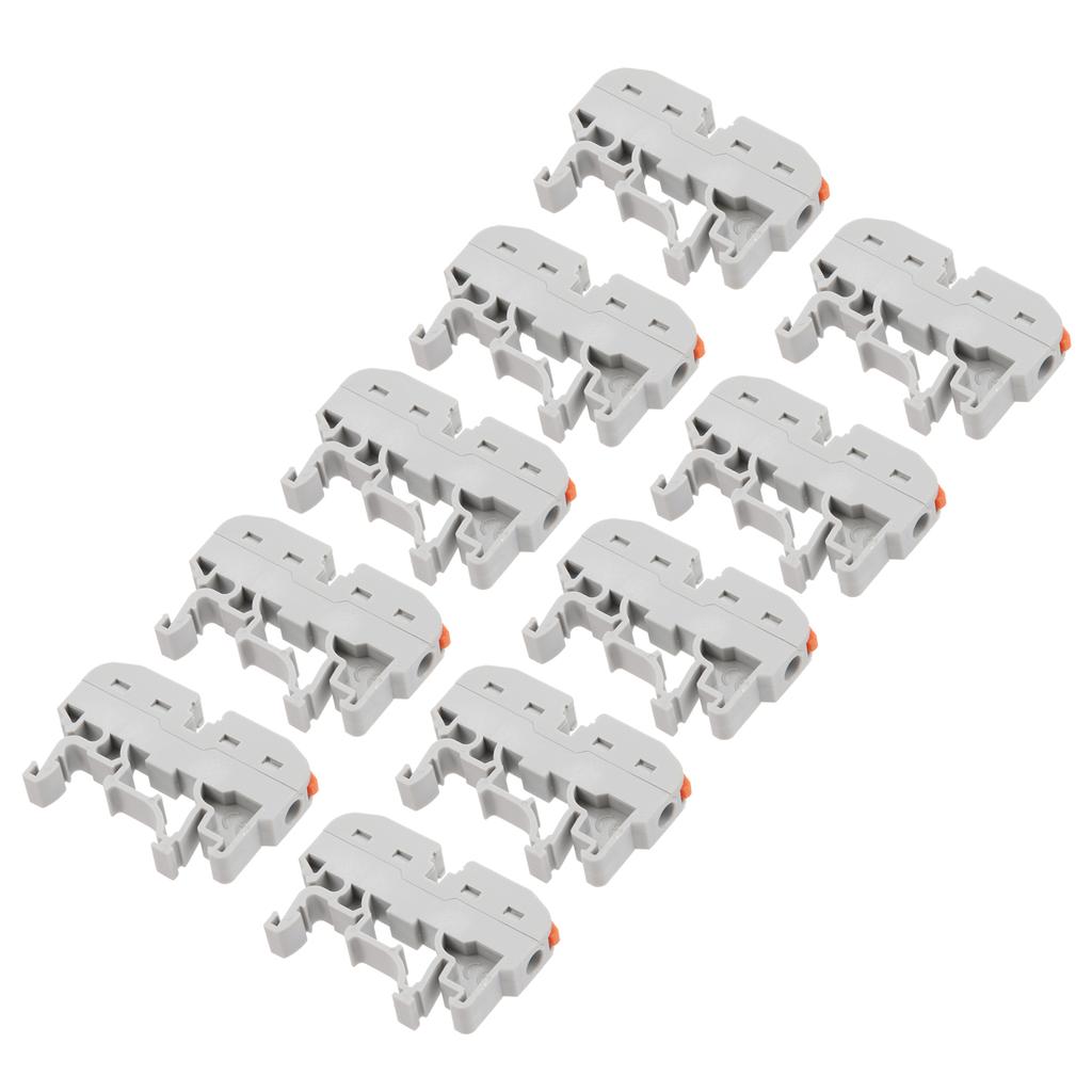 10Pcs Wire Connection Block Din Rail Type Spring Lever Cable Connector Terminal PCT211