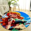 1pc Nami  Print Round Carpet Chair Round Carpet Suitable for Bedroom Living Room Home Decorative Carpet