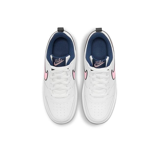 Nike Court Borough Low 2 SE Leather Casual Comfortable Slip-Resistant Lightweight Shock Absorbing Low-Top Kids Skate Shoes Kids sneaker DB3090-100