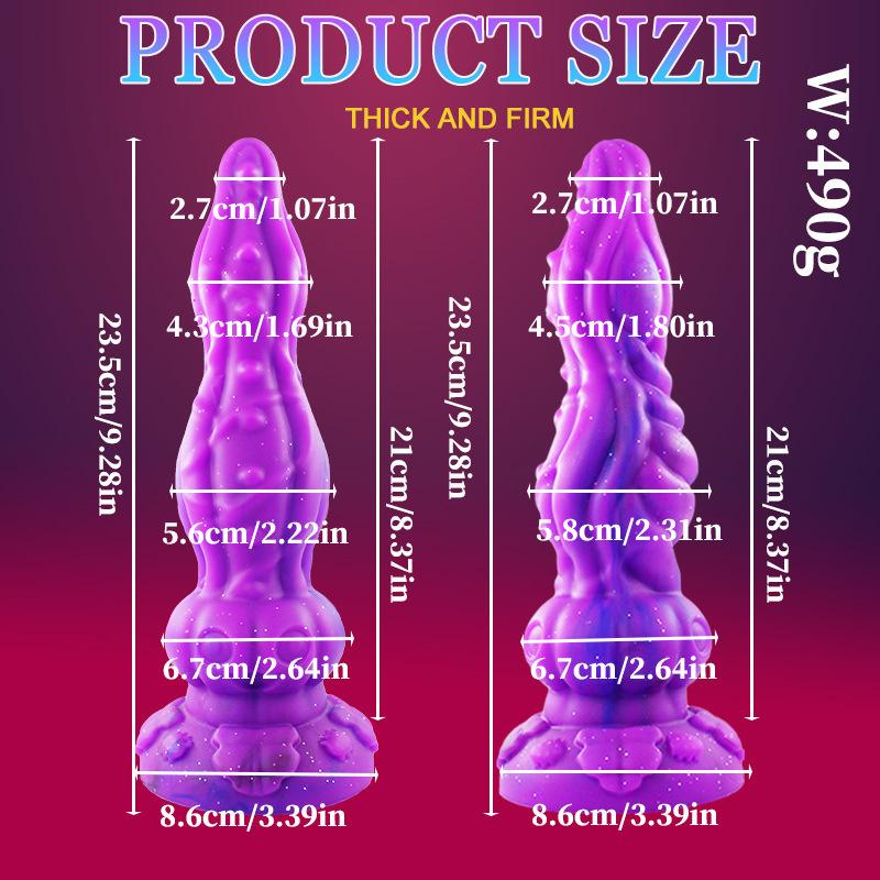 New Phantom Dragon Shaped Anal Plug Liquid Silicone Simulation Anal Plug For Men And Women In The Backyard Adult Sexual Products