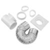 Dryer Vent Wall Plate Elbow Kit 4in 90 Degree All in One Connector Hose Set for Tight Space Secure Seal to Prevent Leaks