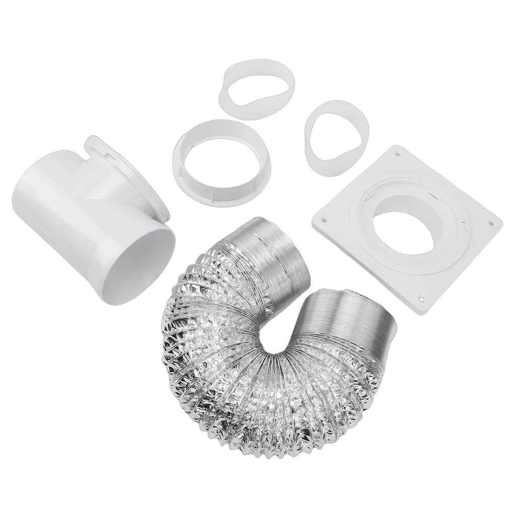 Dryer Vent Wall Plate Elbow Kit 4in 90 Degree All in One Connector Hose Set for Tight Space Secure Seal to Prevent Leaks