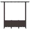 Raised Garden Bed with Trellis and Roof Brown 162.5 X 40 X 142 Cm PP