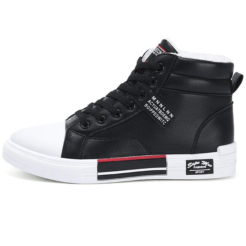Winter neue Samt verdickte High-Top Board Schuhe Herren Trend warm Herrenschuhe Mode lässige Baumwollschuhe