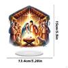 Nativity Acrylic Sign Tabletop Decoration Art Craft Centerpiece Christmas Gift Decorative Plaque for