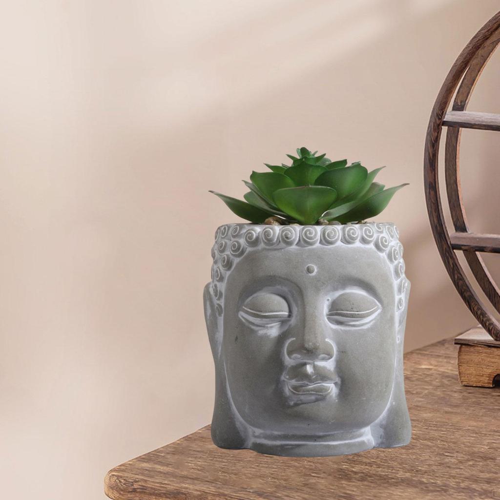 Buddha Flower Pot Plant Container Creative, Gift Decorative, Planter for Table Centerpiece