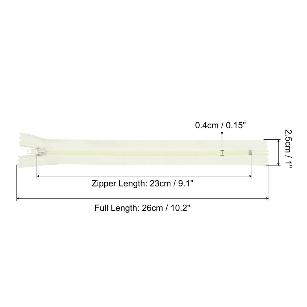 30Pcs #3 Nylon Coil Zippers for Sewing, Close End Sewing Zipper Supplies Bulk Zippers for Tailor Crafts, Dresses, Pillows DIY