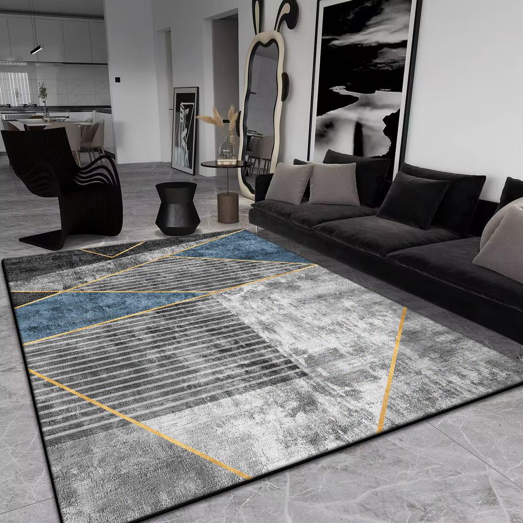 Modern Geometric Decorative Rug for Living Room Nordic Large Area Home Sofa Side Coffee Tables Mat Washable Bedroom Carpet 