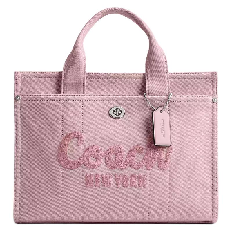 

COACH Cargo 34 Brand Logo Large Capacity Denim Tote Bag Tote Bag Shopping Bag Shoulder Crossbody Handbag Large Women s Pink рожевий