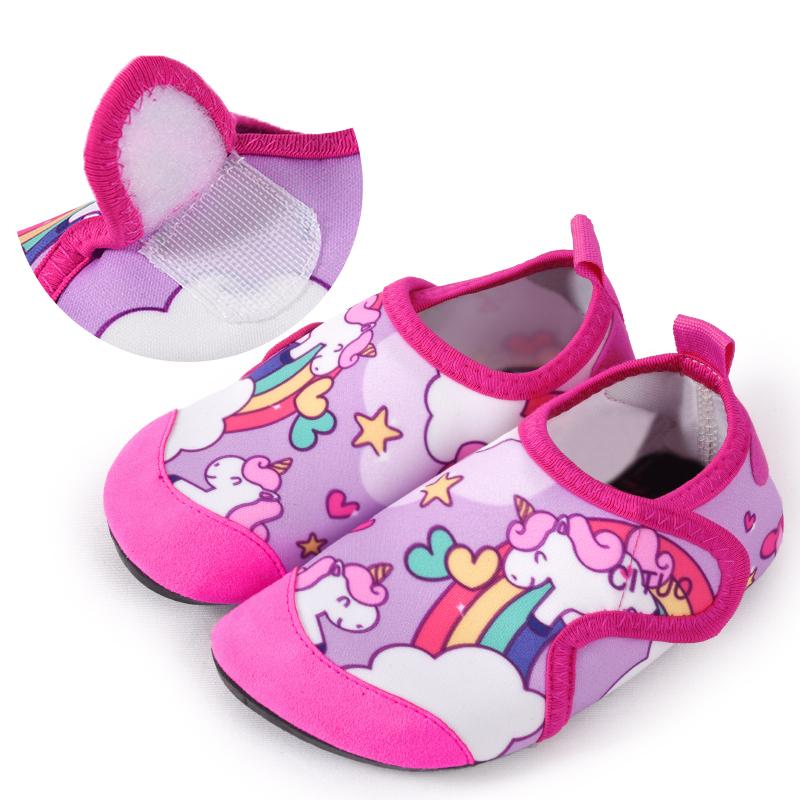 New Children Beach Shoes Water Socks Boys And Girls Home Shoes Baby Indoor Socks Cartoon Unicorn Kids Slippers
