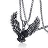 Punk Animal Fly Eagle Pendant Necklace For Men Hip Hop Rock Chain Necklace Party Jewelry