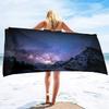 Purple Green Meteor Diffuse Nebula Trend Beach Towel Soft Towel For Outdoor Beach Sports
