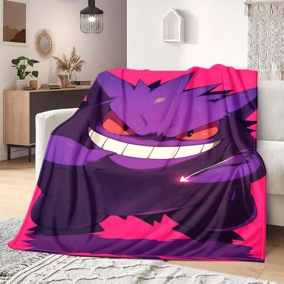

PokeMon Anime Print Blanket Warm Comfortable Flannel Blanket Suitable for Bedrooms, Sofas, Beds, Chairs, Picnics, Travel 75x90cm