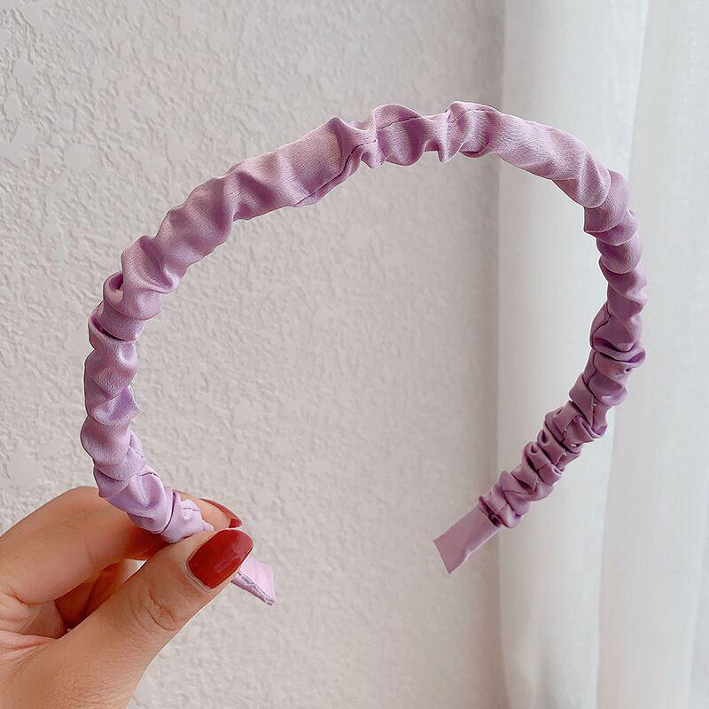 First Love Satin Pleated Headband & Sweet Purple Grape Hairpin Set